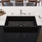 Alfi Brand 36" Black Matte Reversible Smooth / Fluted Single Bowl Fireclay Farm Sink AB3618HS-BM - alternate 5